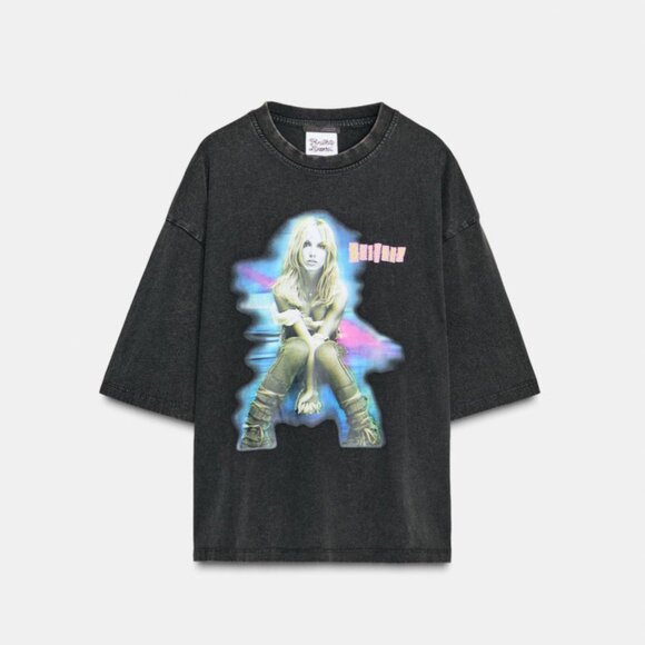 Zara Tops - ZARA Britney Spears Tour Washed Effect Short Sleeve T-Shirt Women's Size Small S